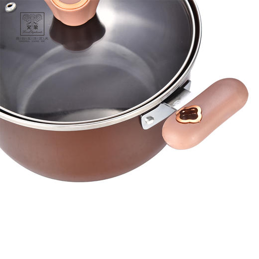 火像 珐琅炒锅30cm火锅26cm 红典系列套装珐琅锅两件套 商品图3