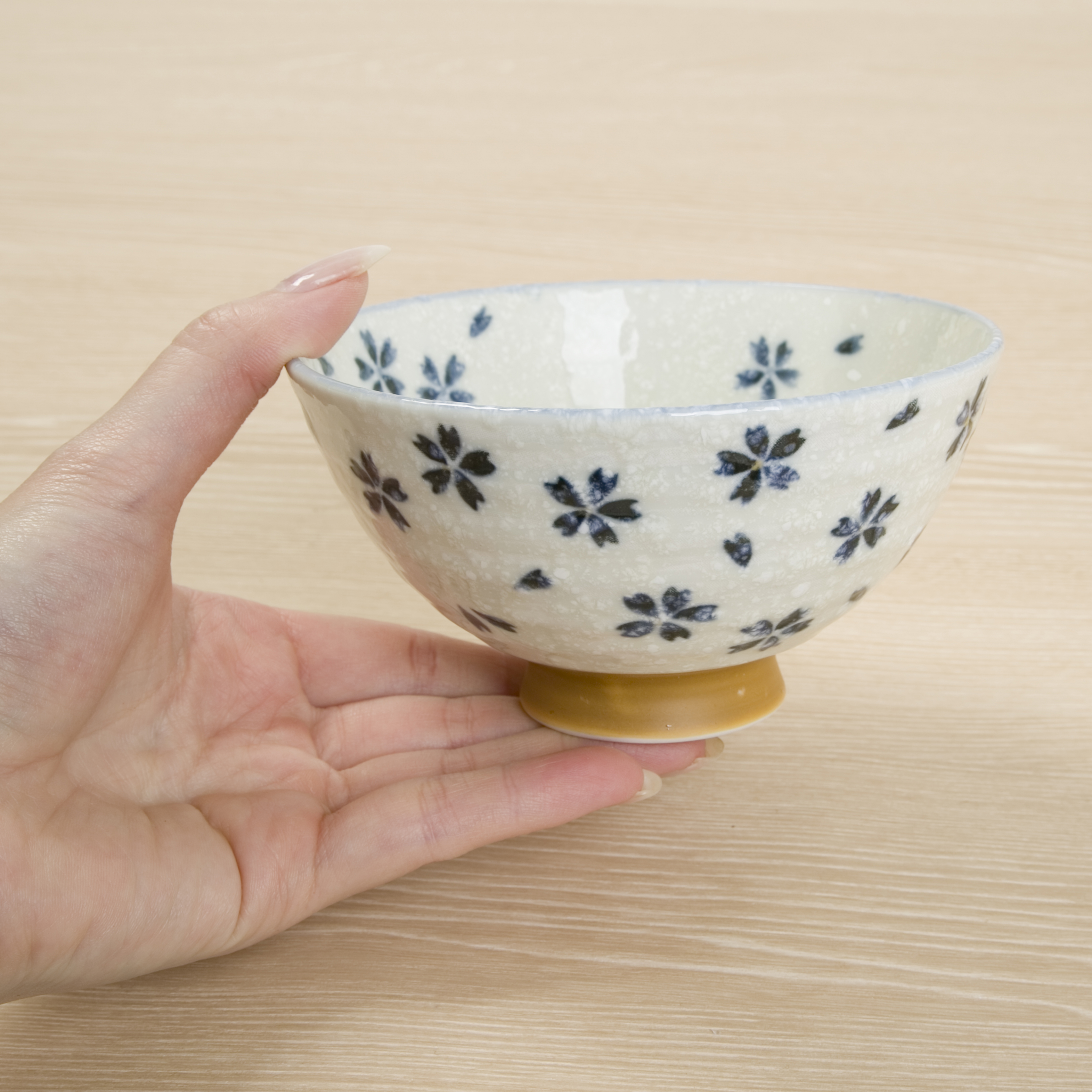 日本制 漫天樱美浓烧 蓝色 大饭碗/特大饭碗