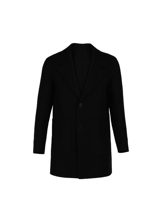 callisto灰朦蓝羊毛骆驼混纺大衣 FSFEC068C 商品图3