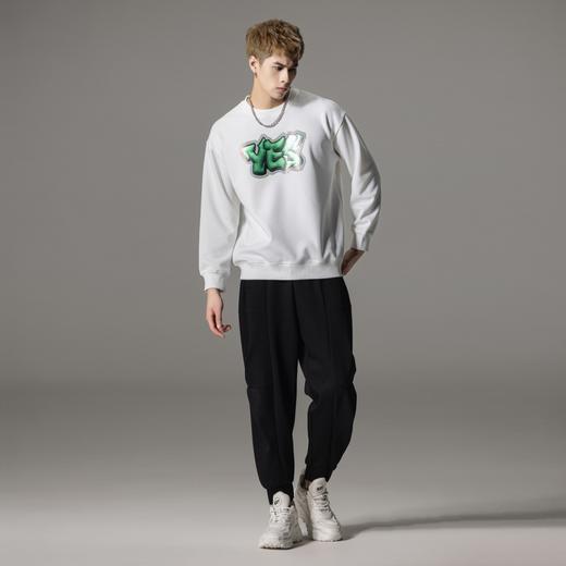 PINLI品立秋冬新款字母印花套头卫衣潮男休闲上衣BG233109042 商品图4