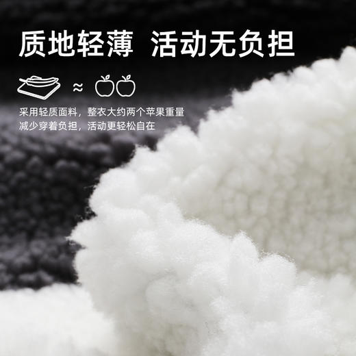 熊猫联名骆驼户外中性开襟连帽羊羔抓绒衣男款外套女秋冬卫衣开衫 A13CAVV009 商品图3