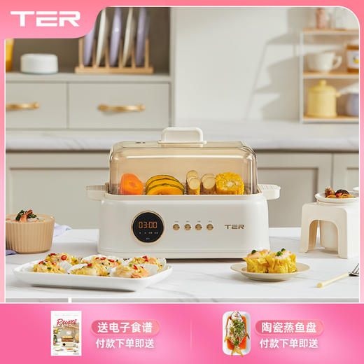TER电蒸锅分区控制多功能家用大容量蒸炖锅蒸炖一体全自动蒸汽锅 商品图2
