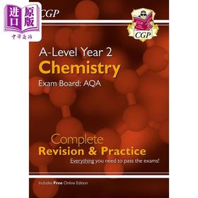 【中商原版】英国原版CGP教辅 2018年新的A-Level化学AQA 第2年完整修订与实践New A-Level Chemistry for 2018 AQA Year 2 Co