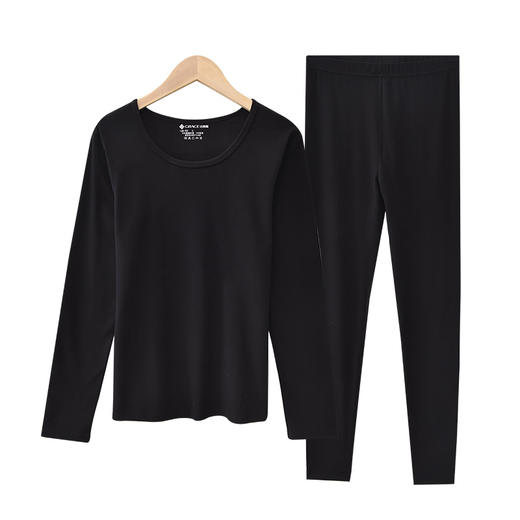 洁丽雅女士保暖套装圆领磨毛保暖修身亲肤秋衣秋裤保暖内衣女士 商品图10