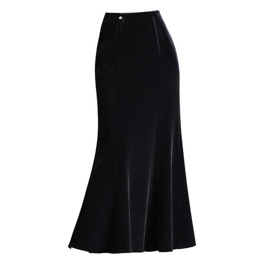 纯色简约，时髦优雅洋气包臀鱼尾裙秋冬款长款修身气质半身裙MYX-28132 商品图4