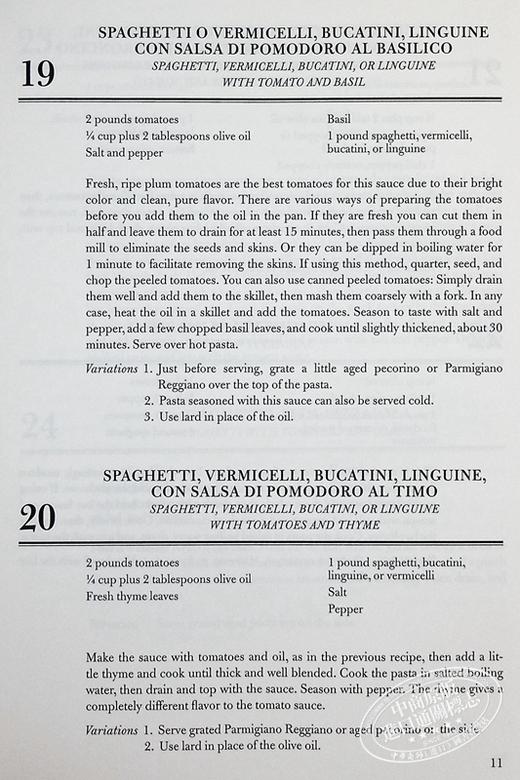 【中商原版】面食法典 1001个食谱 The Pasta Codex 1001Recipes 英文原版  Vincenzo Buonassisi 意大利面和其他面食 经典菜肴 商品图7