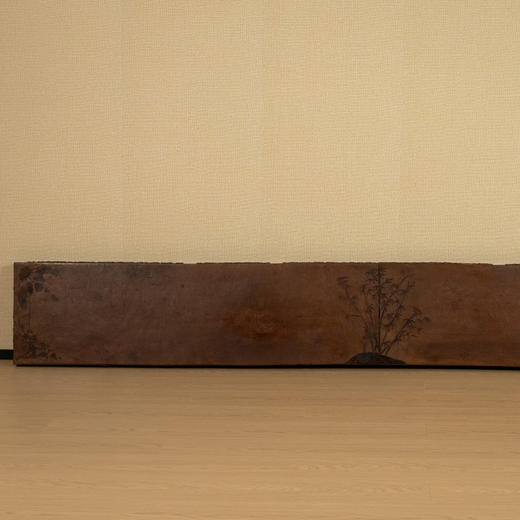 清光绪 瘿木嵌紫檀竹梅双清一块玉架几案 商品图4