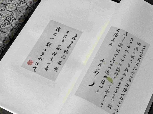 《词人纳兰容若手简》（附释文册），清 纳兰容若等书，夏承焘 序，四眼传统装订，宋锦函套，泾县纯手工宣纸；成书尺寸34.7*21.6cm，原色影印；共计50筒100页 商品图9