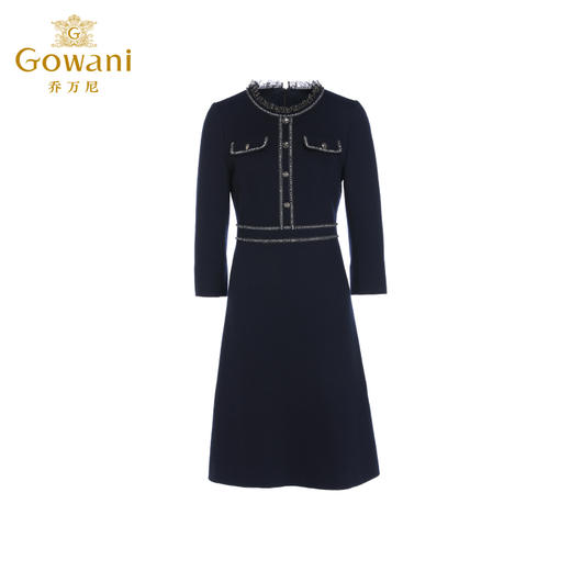 乔万尼新款女冬季羊毛连衣裙针织法式千金感ET4E837 商品图5