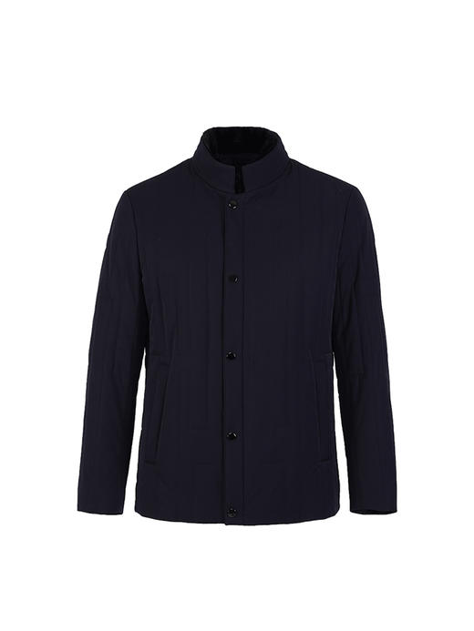 callisto藏青新中式小立领尼克服 FSFUR036T 商品图0