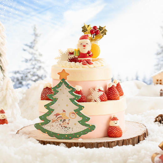 【「芋」见圣诞老人】圣诞节限定款蛋糕，圣诞的惊喜藏在布丁和芋泥里，藏在会飘雪的圣诞树里（登封） 商品图5