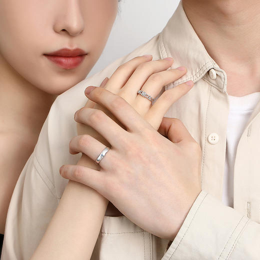 【荒漠玫瑰】S925银玫瑰情侣戒指【JHY-C000579B】 商品图2