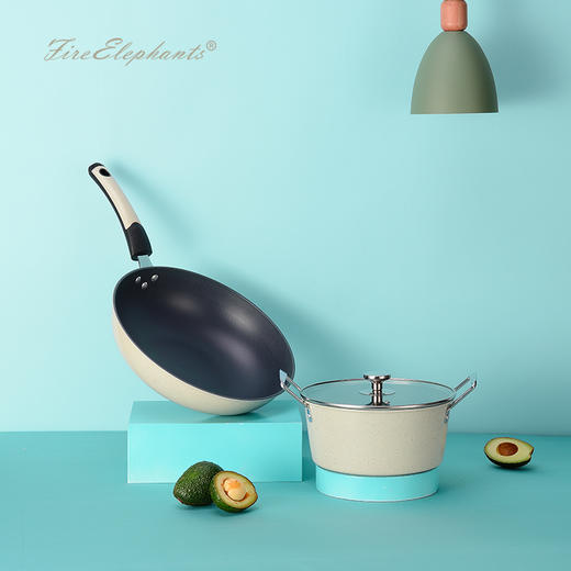 火象 米兰炒锅汤锅二件套HXG-TZ123烹饪锅具 商品图2