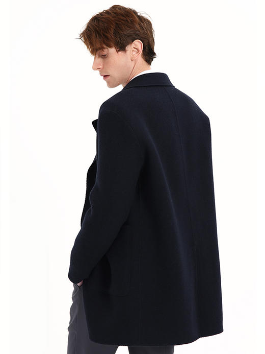 callisto灰朦蓝羊毛骆驼混纺大衣 FSFEC068C 商品图2