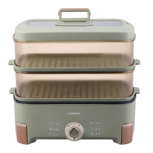 康佳（KONKA）多功能双层家用早餐蒸蛋蒸包子多用途电蒸锅KDZL-3012-M 商品图8