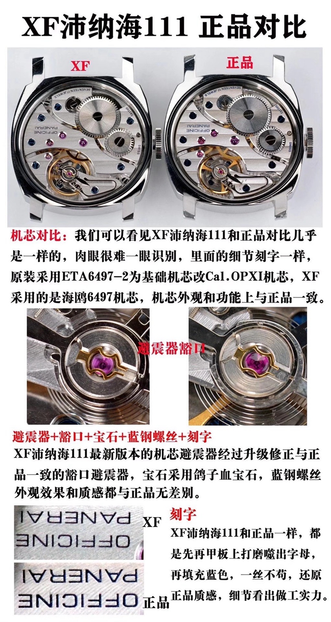 XF沛纳海经典入门款复刻手表真假对比评测