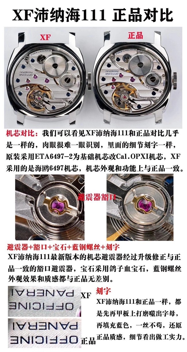 XF沛纳海经典入门款复刻手表真假对比评测