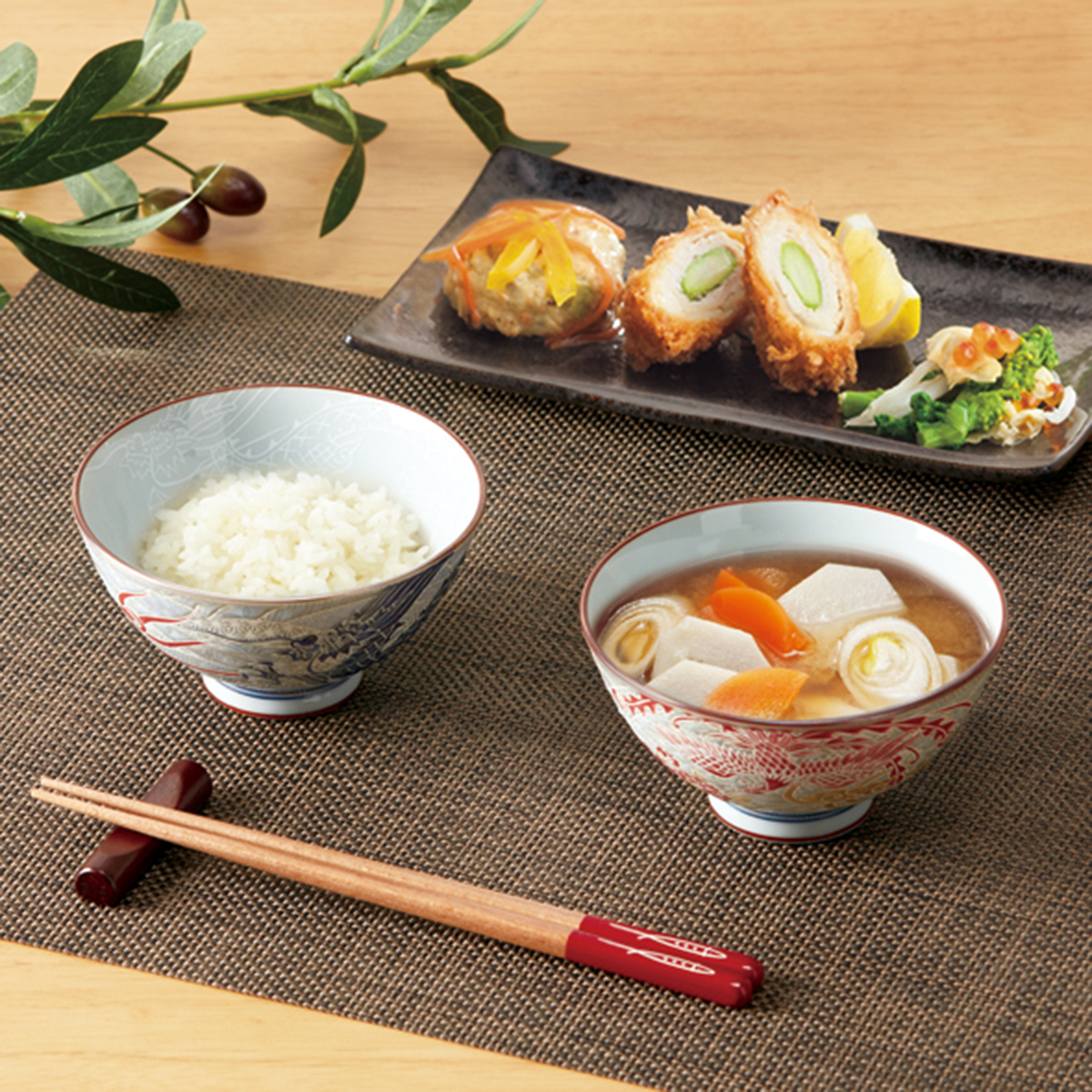 亮面饭碗 龙/凤凰 11.5cm