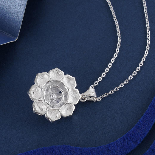 子佩集S990银【兼葭秋水】套链项链【MXTL008】花丝花朵2312 商品图6