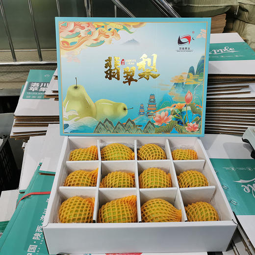 【黄陵翡翠梨】新鲜陕西黄陵翡翠梨12枚大果礼盒装净重约8.5斤 商品图3