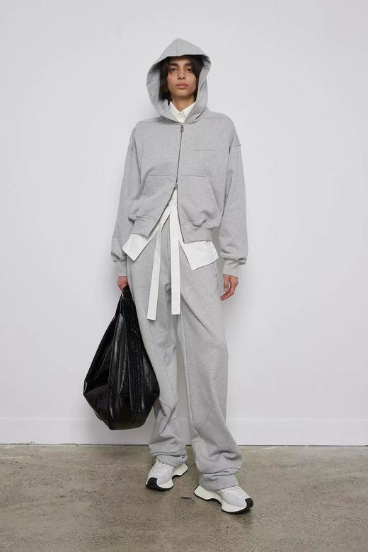 凹凸印连帽开襟外套 商品图0