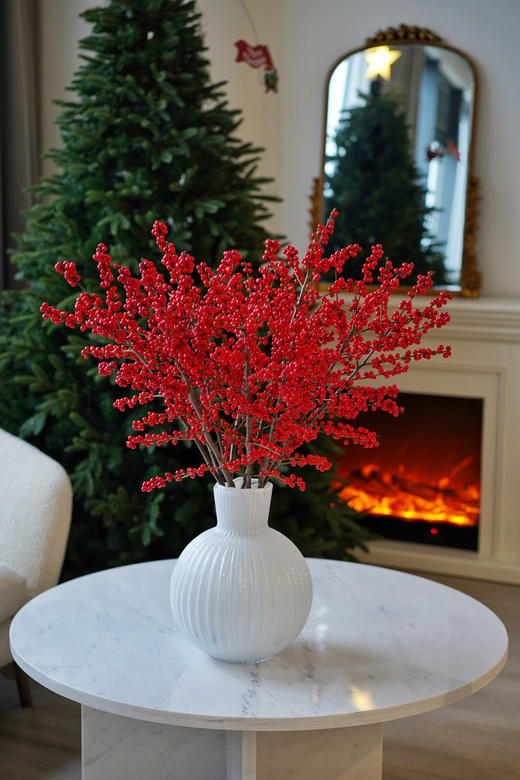 现代简约大肚透明灰玻璃花瓶手工白瓷干花插花居家装饰艺术摆件 商品图0