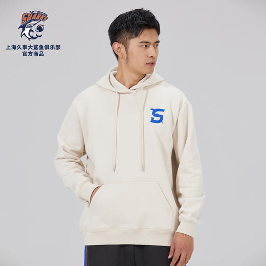 上海久事大鲨鱼俱乐部 | 酷鲨国潮卫衣连帽加绒刺绣卫衣男士长袖 商品图4