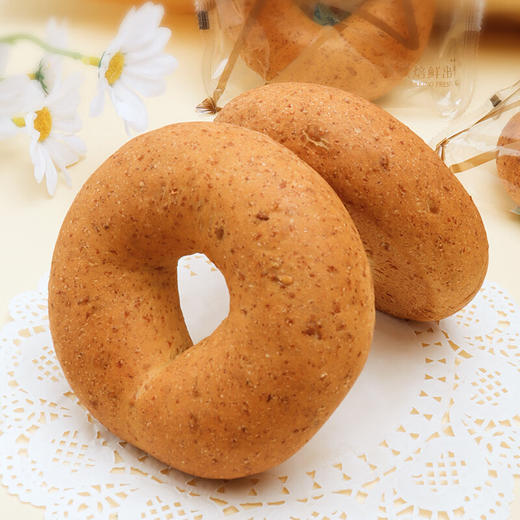 阿泊町黄金亚麻籽味黑麦贝果面包560g 商品图3