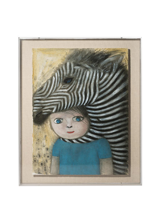 稀奇艺术 马玉签名限量版画《让我抱抱你-斑马》艺术装饰画乔迁礼物 商品图0