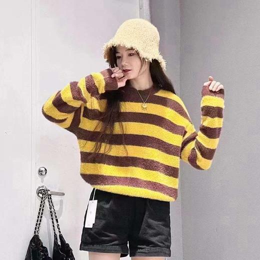 17WS圆领拼色条纹休闲毛织衫31023（条纹） 秋季 307044032105 商品图0