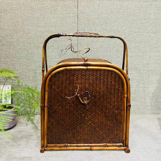 精品竹编提梁篮 商品图0