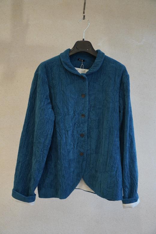 apuntob 小翻领短夹克修身版型孔雀蓝外套 商品图6