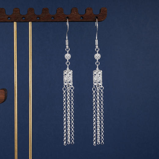 子佩集S990银【慕寒风行】耳环【QFES032】2312 商品图5