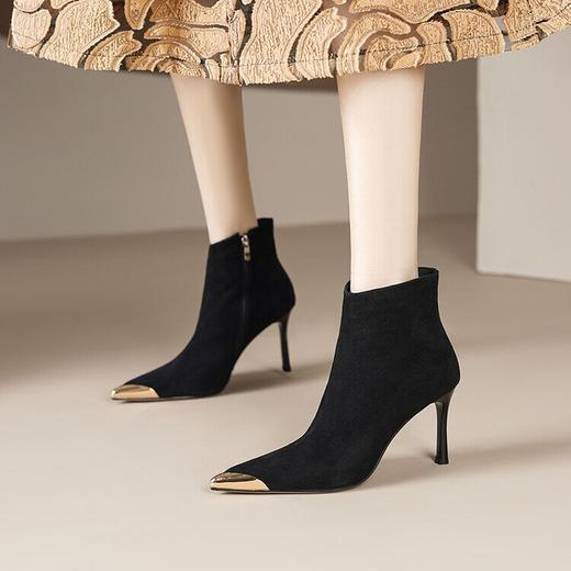 【预售5天】韩版时尚金属头防踢，高跟小短靴裸靴FDJ-YC-125 商品图4