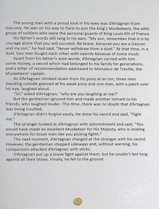 【中商原版】全球经典分级读物C1级-三个火枪手 CAE水平 Global Classics Graded Reader Level C1 The Three Musketeers 原版 商品图4