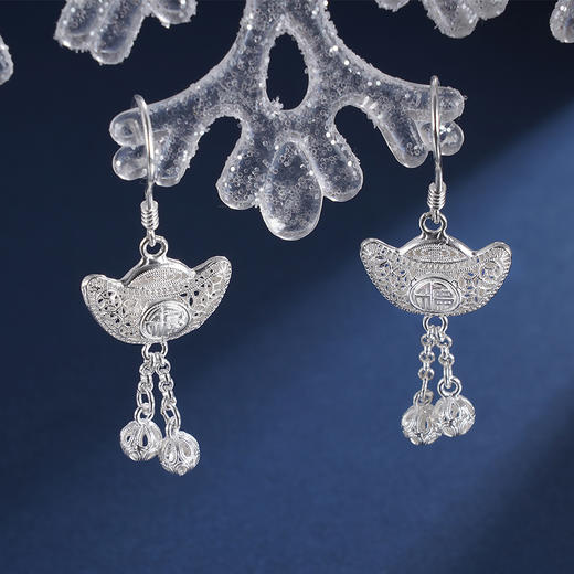 子佩集S990银【宝月】耳环【MXEH010】2312 商品图6