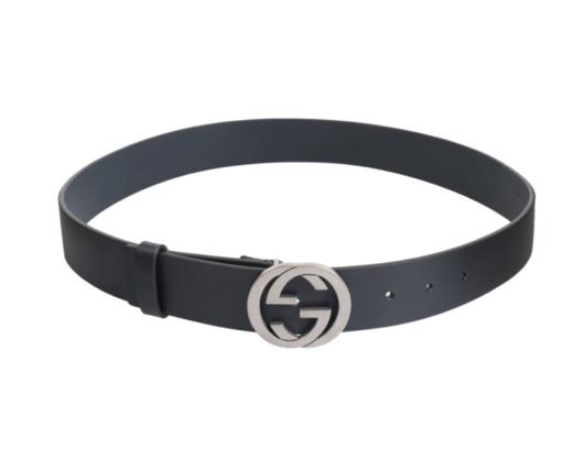 【新品到仓特惠秒】Gucci 古驰 男士经典双G磨砂银色扣头真皮腰带 11735 商品图3