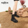 Safiya/索菲娅2024秋冬炸街粗跟链条烟筒厚底切尔西靴 SF44116068 商品缩略图4