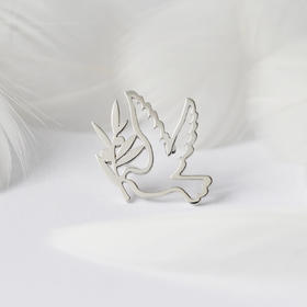  和平鸽 / 925银胸针【定制：7-15天】 ○ 箭儒工房