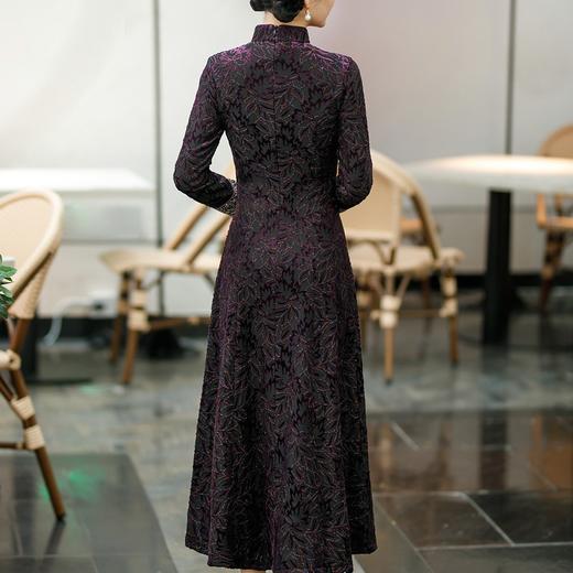 新款显瘦妈妈碎花时尚大码过膝旗袍SYG-690 商品图2