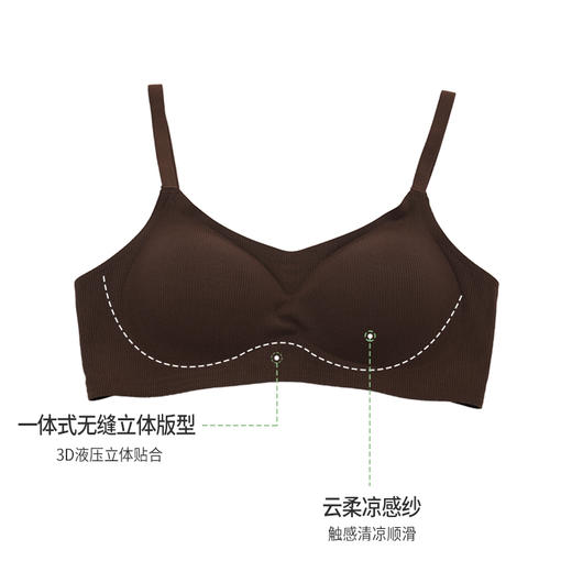 靴下物小胸无痕内衣薄款莫代尔软支撑文胸透气无钢圈防下垂收副乳 商品图3