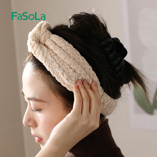 FaSoLa洗脸发带网红气质洗漱防流水防湿束发带敷面膜神器简约头带女 商品图1