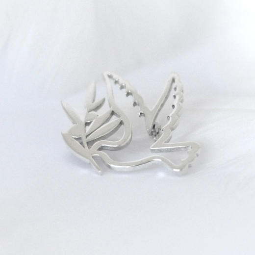  和平鸽 / 925银胸针【定制：7-15天】 ○ 箭儒工房 商品图5