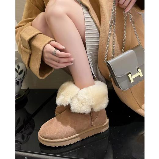 （年后发货）【社群供M】奶油榛子两穿厚底系带雪地靴女冬季加绒毛毛棉鞋（下单后7天内发货） 商品图2