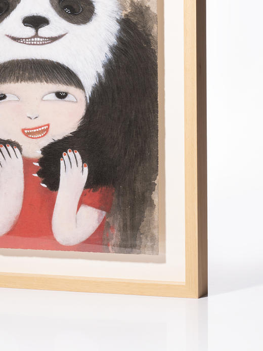 稀奇艺术 马玉签名限量版画《让我抱抱你-熊猫》艺术装饰画 商品图2