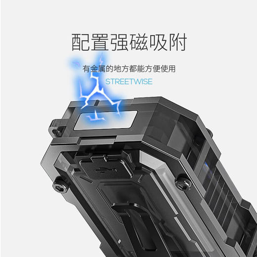 微笑鲨迷你超亮工作灯磁吸式led手电筒小强光充电多功能汽修维修灯随身 商品图5