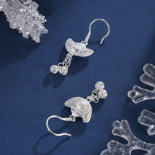 子佩集S990银【宝月】耳环【MXEH010】2312 商品图4