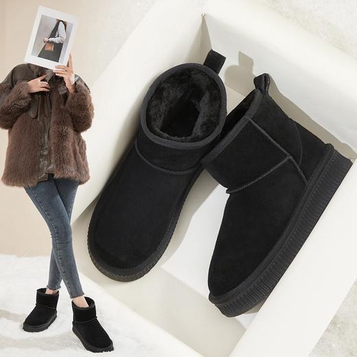 ZHR雪地靴女2023冬季新款加绒加厚短筒面包棉鞋保暖防滑学生短靴 商品图4