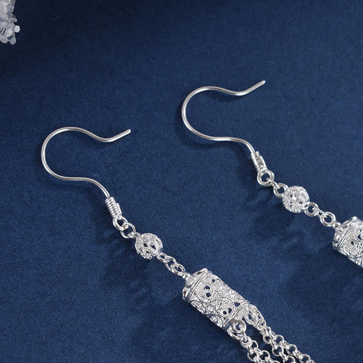 子佩集S990银【慕寒风行】耳环【QFES032】2312 商品图6