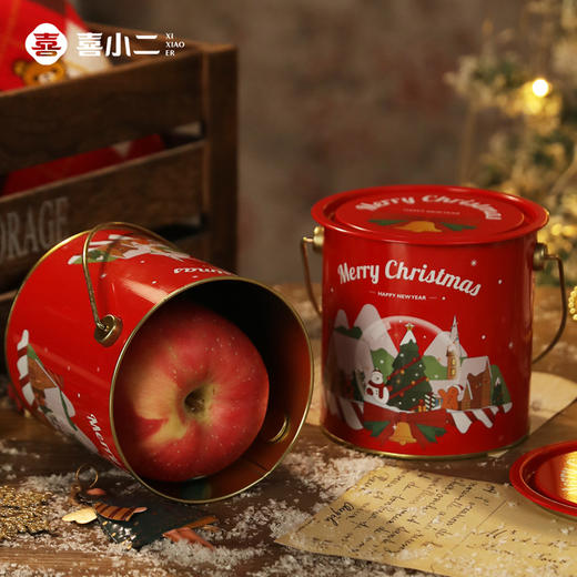 年终大促！【圣诞平安夜！伴手礼盒】创意新款圣诞苹果盒平安夜平安果包装盒马口铁盒圣诞装饰礼品包装，满溢着新年的喜悦与祥和，为你带来浓厚而温馨的圣诞氛围。ry 商品图2